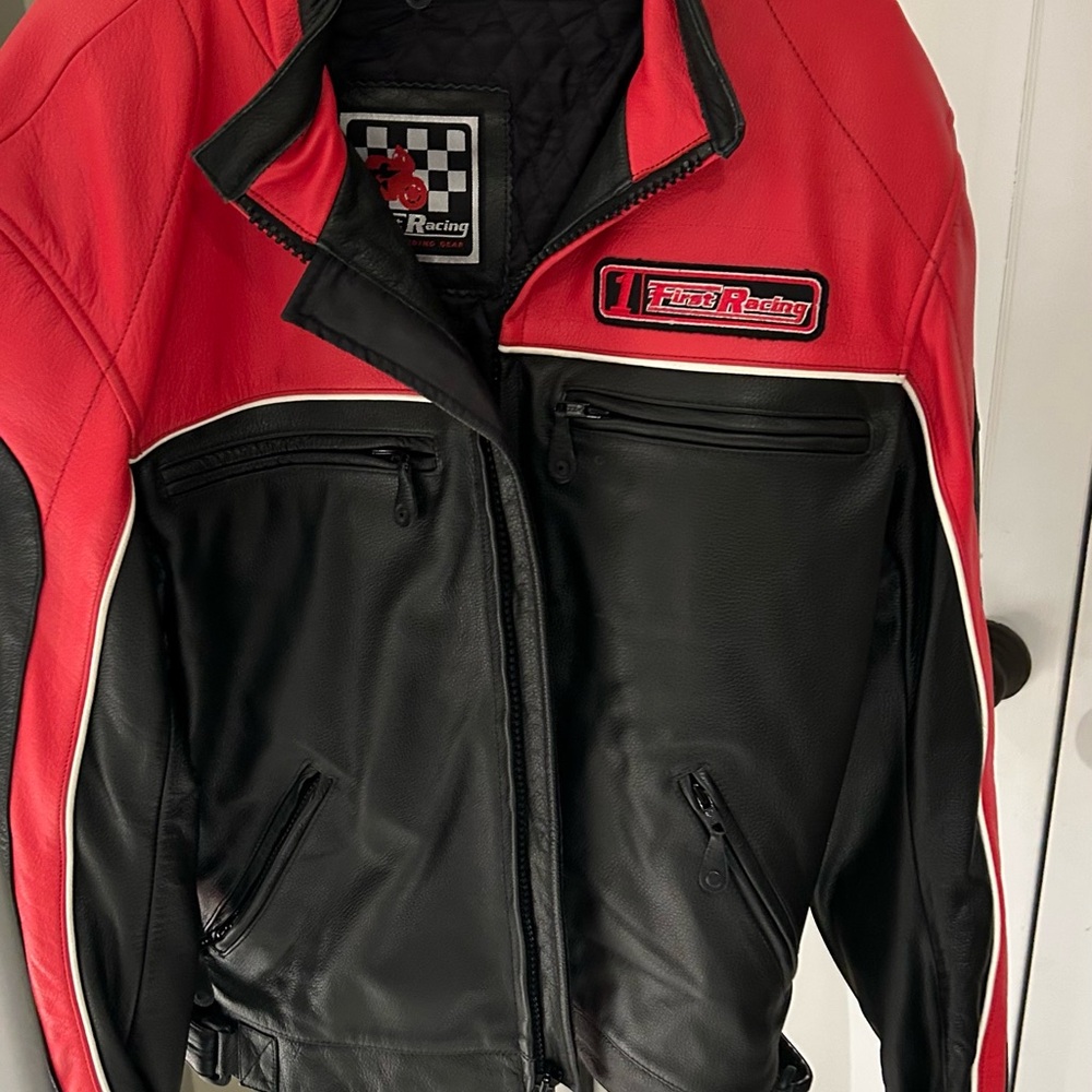 Guinness x First Racing leather motorcycle jacket with Thinsulate lining NEW